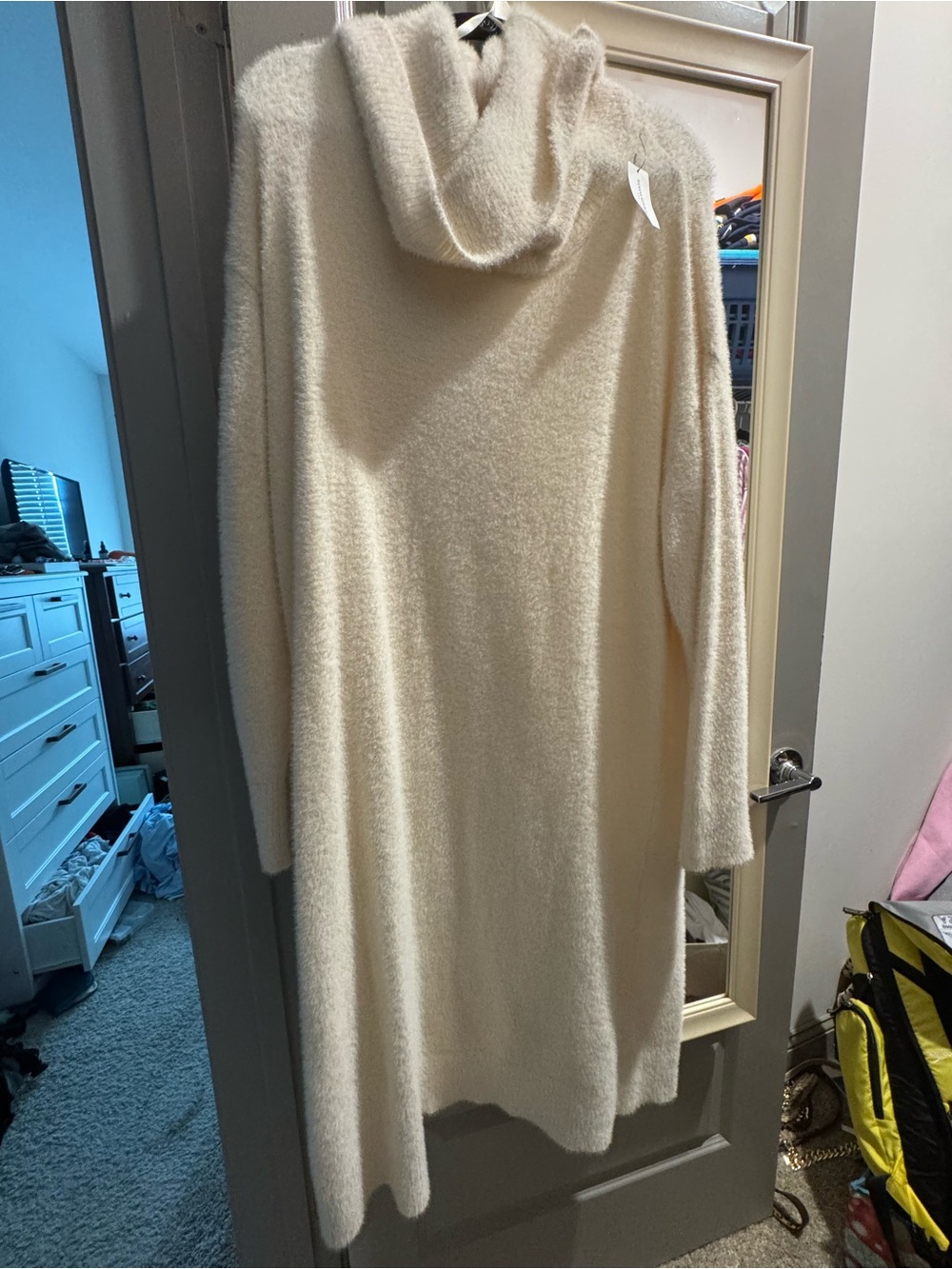 Banana Republic Cream Turtleneck Sweater Dress